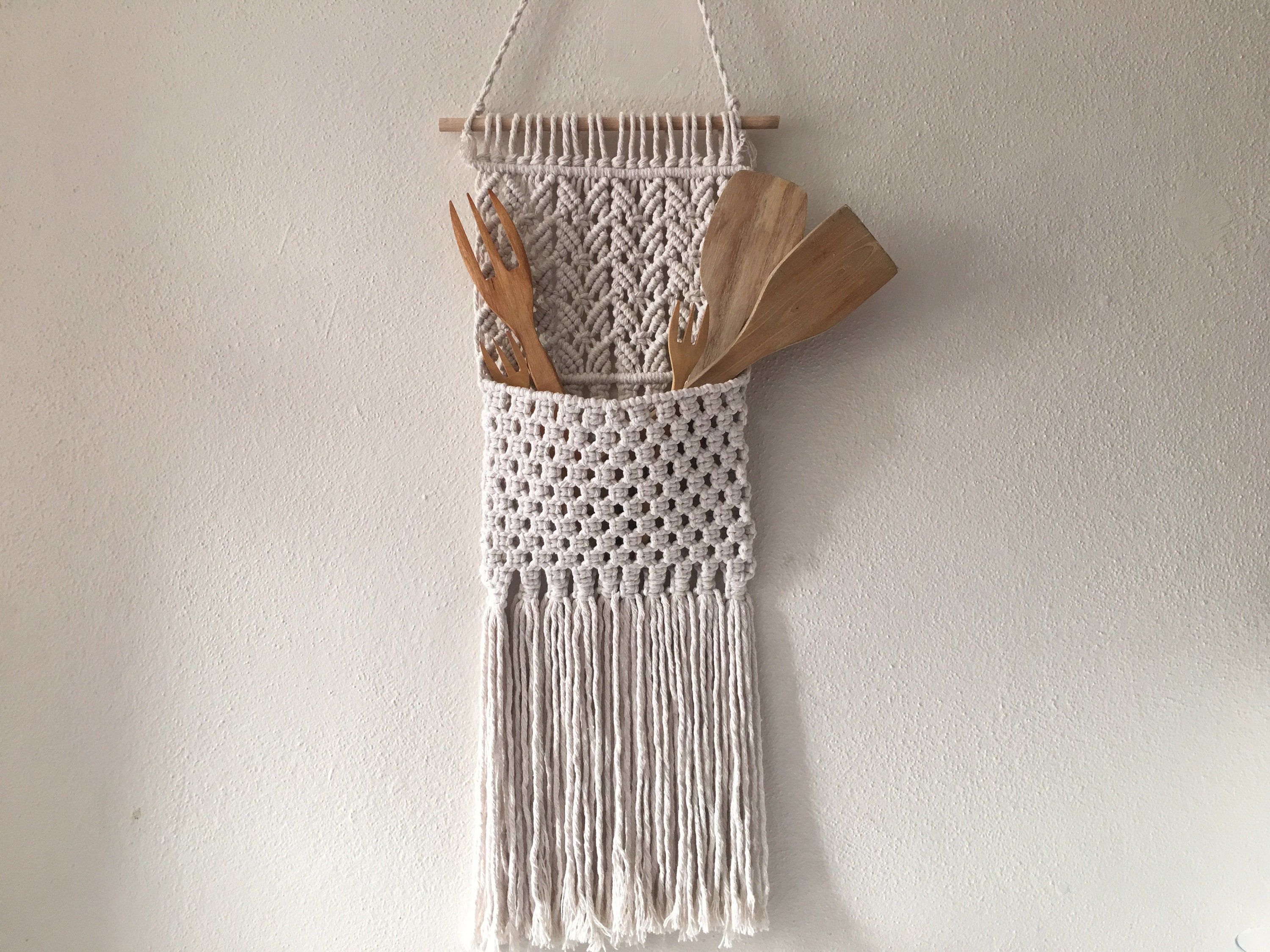 Hanging Pocket Wall Pocket Macrame Wall Pocket Etsy