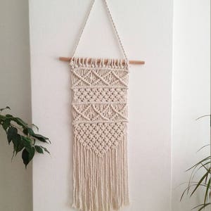 Small Macrame Wall Hanging, nursery decor, over crib art image 2