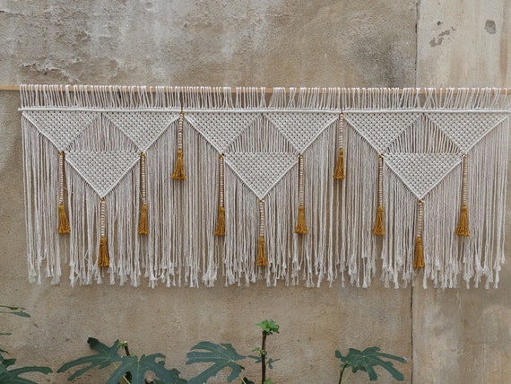 Macrame Wall Hanging Boho Wall Tapestry Bedroom Decor Etsy Canada