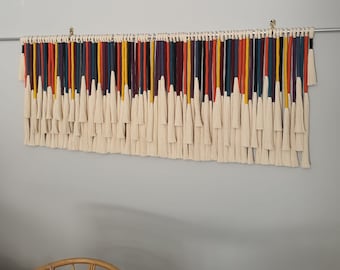 Bright colorful wall art multi color wall hanging macrame home decor