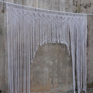 Macrame Doorway curtain, Room separator, Entryway hanging image 5