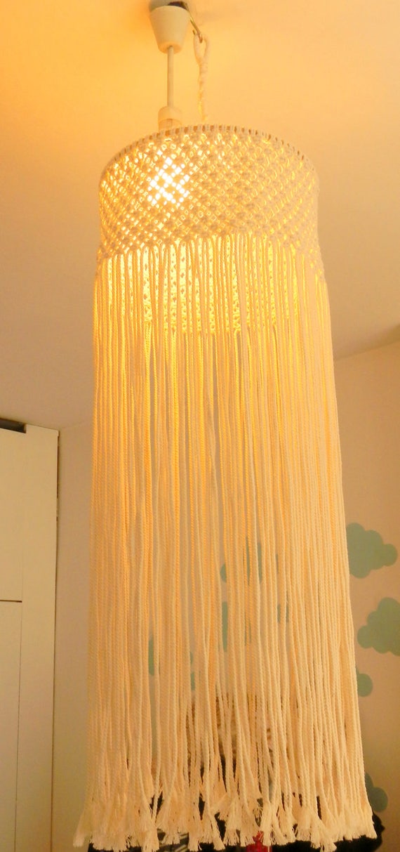 Macrame Ceiling Hanging Wedding Ceiling Decor Macrame Lightning Macrame Wall Hanging Macrame Chandelier Decorative Wall Hanging Retro
