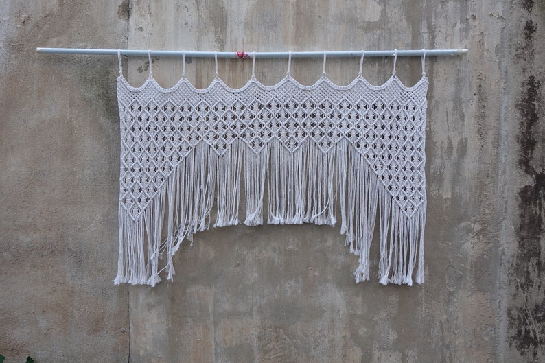 Macrame curtain wedding backdrop bohemian curtains boho Etsy