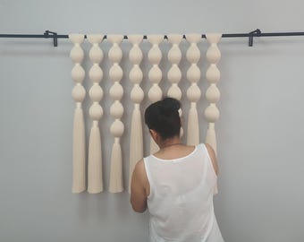 Wall Art contemporary gallery home decor Mexican macrame wall hanging, minimalist