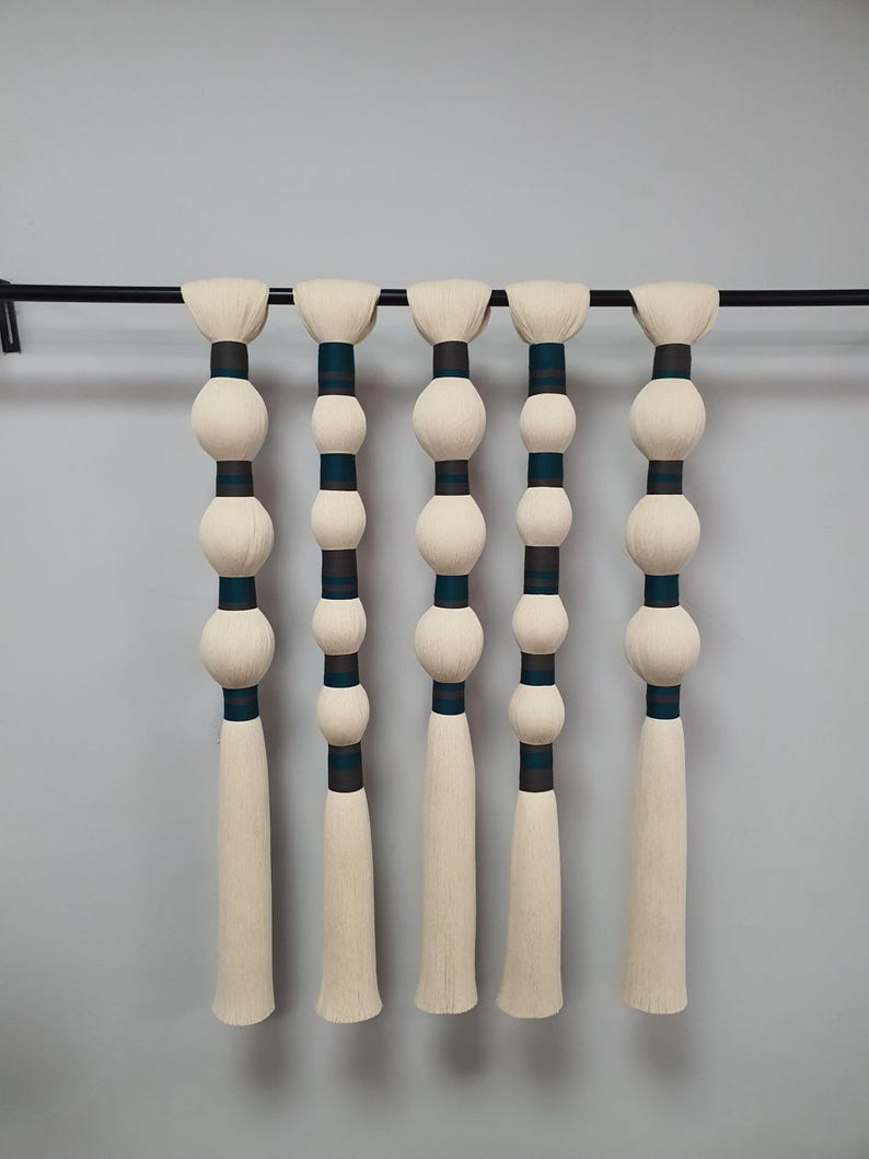 Mexican Macrame Wall Hanging, Fiber Wall Art, Textile Art, String