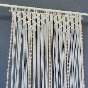 Door Curtain macrame beaded hanging, customized color multicolor Separator, Room Divider