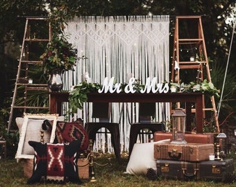 Macrame backdrop - Boho wedding curtain