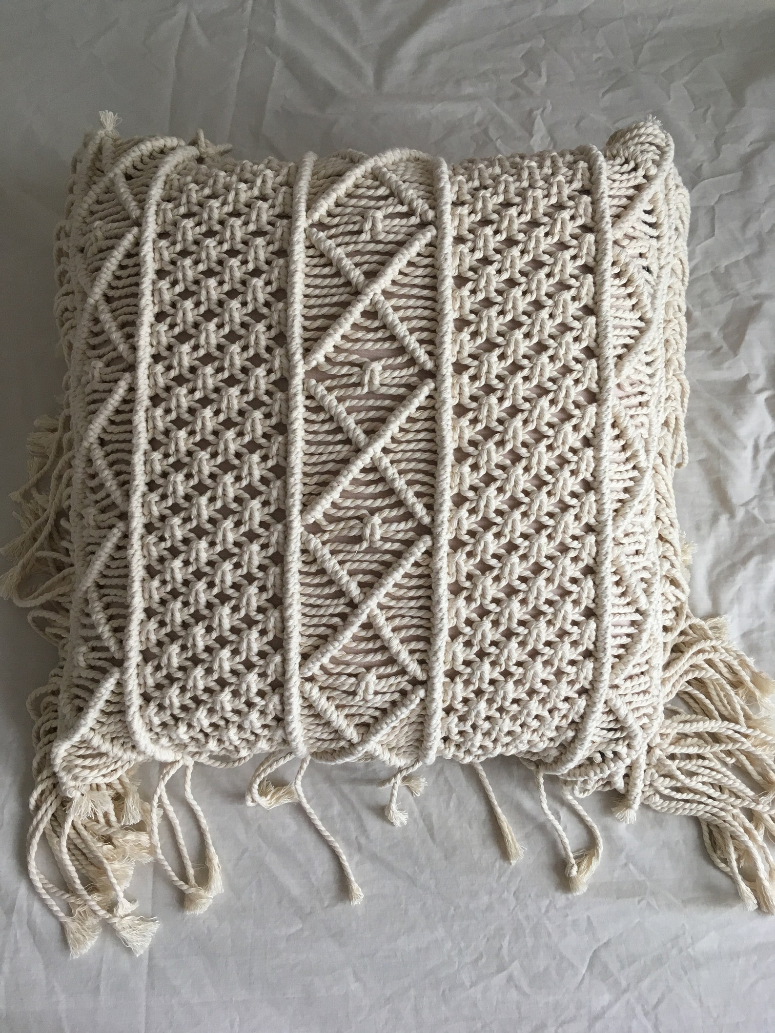 Macrame Pillow Case Macrame Pillow Cover Etsy
