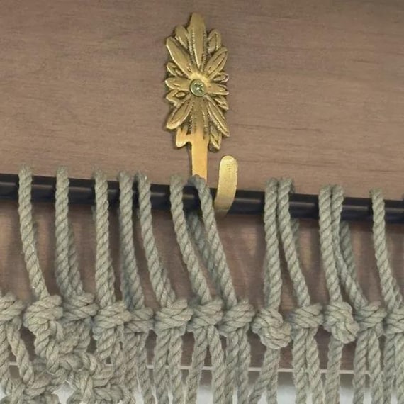 アンティーク真鍮製ウォールフック - 2個セット - ヴィンテージ