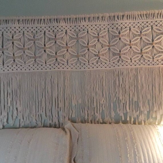 Wall Tapestry Over Bed Art Macrame Headboard Modern Woven Decor Bohemian Wall Art