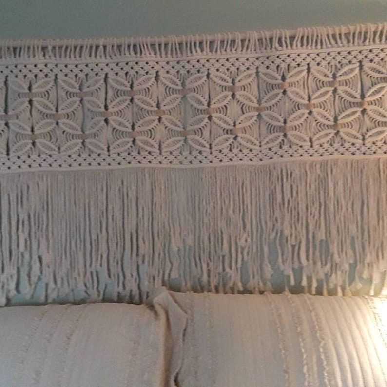 Wall tapestry Over bed art macrame headboard modern woven Etsy