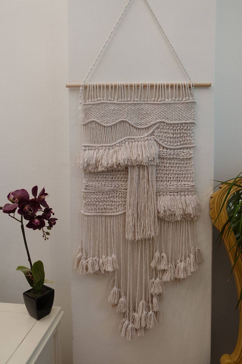 Large Woven Macrame Wall Hanging Tassel Tapestry Textile Etsy Australia