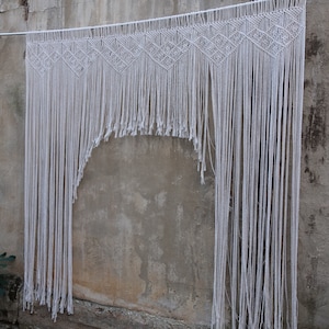 Macrame Doorway curtain, Room separator, Entryway hanging image 10