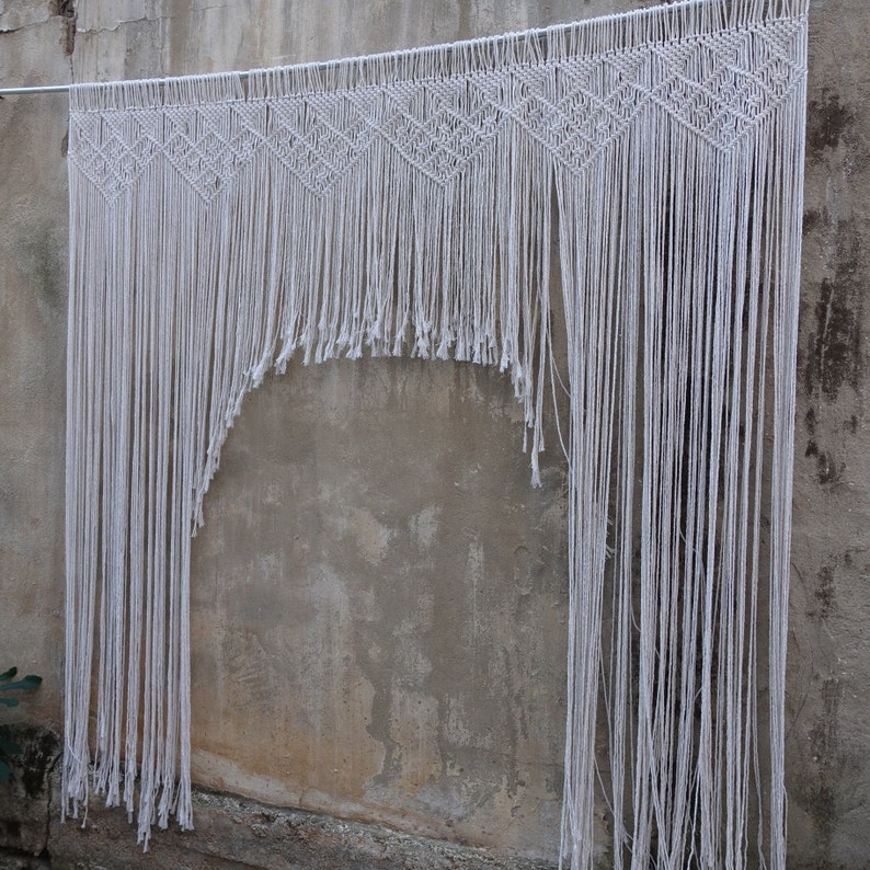 Macrame Doorway curtain, Room separator, Entryway hanging image 10