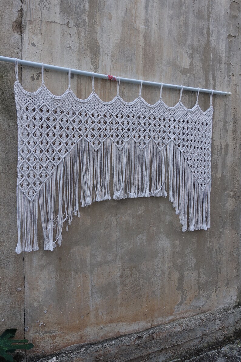 Macrame curtain wedding backdrop bohemian curtains boho Etsy