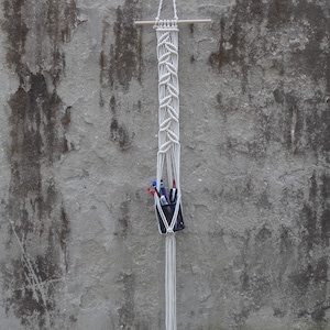 Macrame Plant Hanger: 60-inch Cotton Hanging Planter, Wall Decor