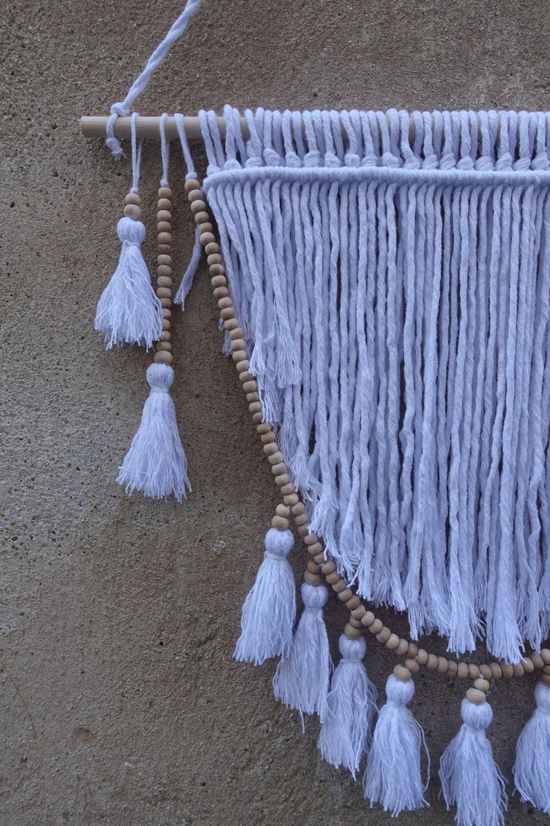 Bead Garland Wall Hanging Macrame Wall Hanging Etsy