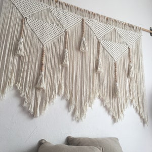 Macramé décoration murale bohème grande tenture murale image 7