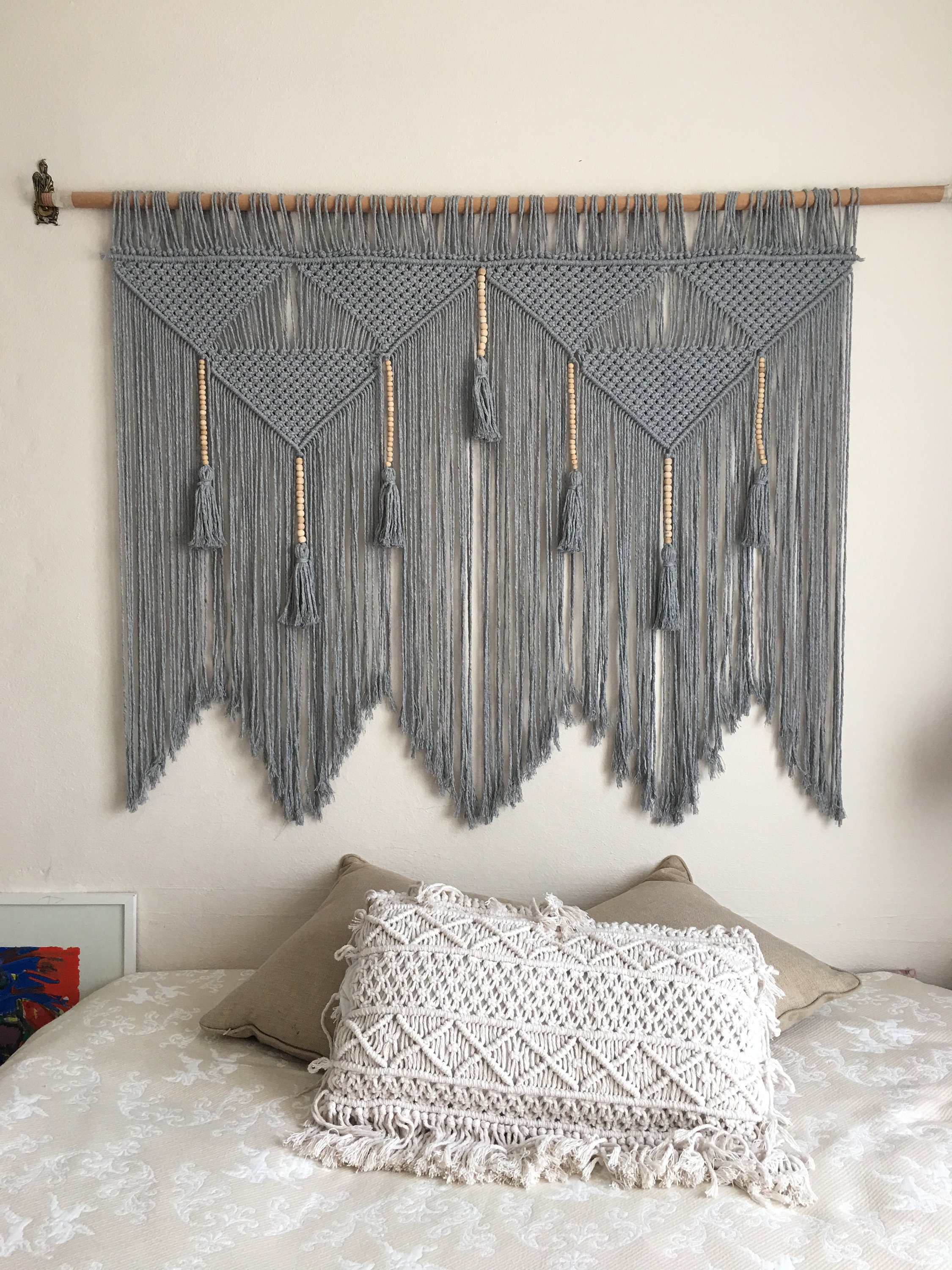Wall Hangings Macrame headboard Macrame wall hanging Home & Living etna
