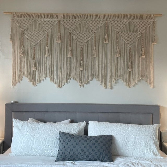 Wall Hangings Home Décor art above headboard above bed macrame Large