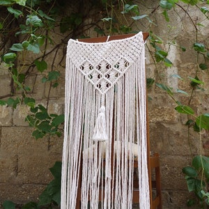 Macrame Wedding Chair Back: Boho Bridal Decor