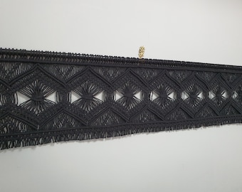 macrame valance, window valances, customized extra large valances, short curtain, cafe curtains