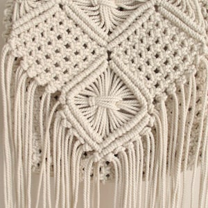 Macrame handbag, fringes ladies bag