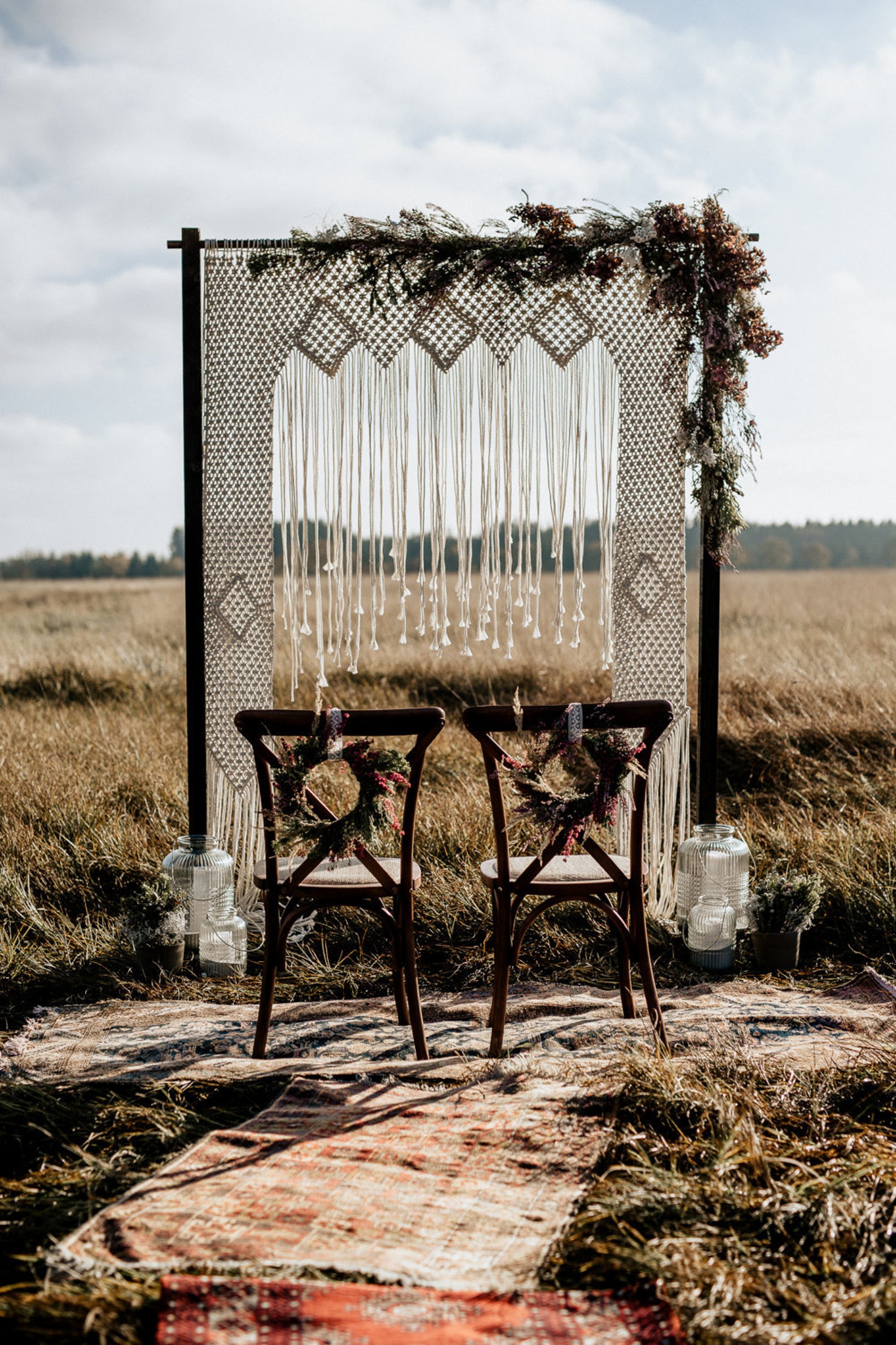 Makramee Backdrop Hochzeit