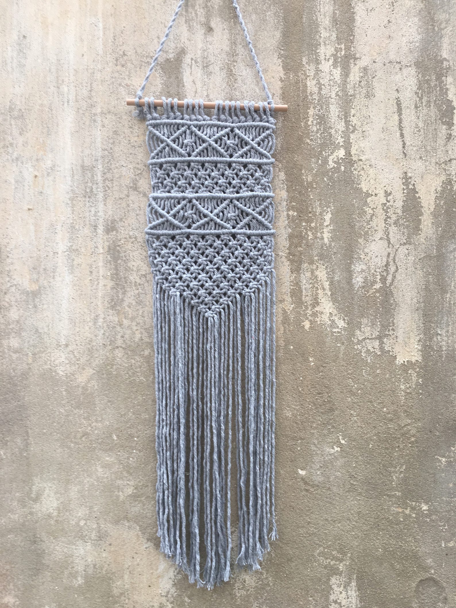 Black White Gray Decor Macrame Wall Hanging Wall Hanging Etsy UK