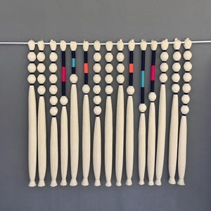 Fiber Wall Art customized colors, macrame large tassels hanging, over coach decor