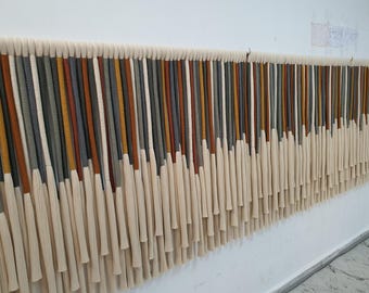 oeuvre d'art murale texturée - décoration bohème Hauteur : 40 pouces