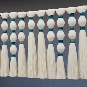 Colorful Macrame Fiber Wall Art: Wrapped Rope Textile Hanging