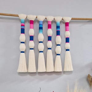 Fiber Tassel Wall Hanging: Colorful Nursery Decor