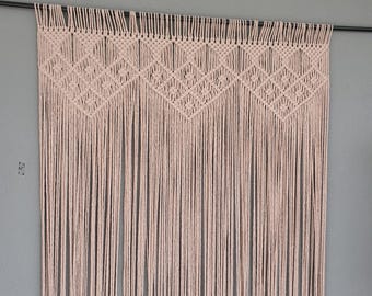 Cortinas de puerta de macramé terroso - Decoración del hogar boho