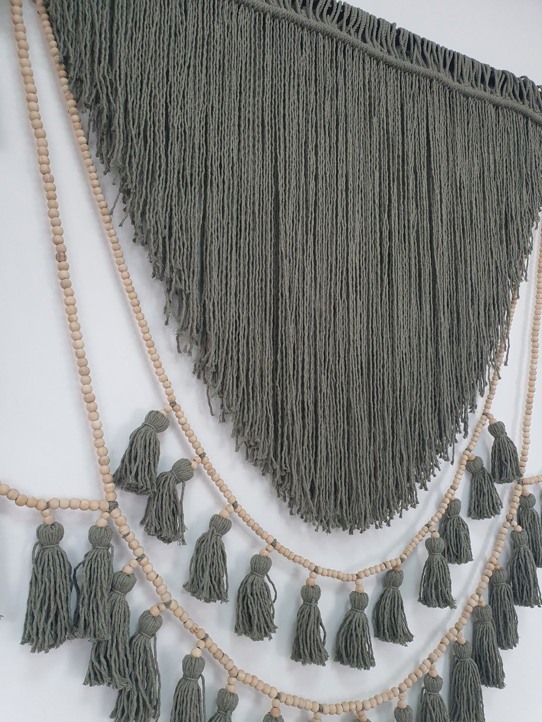 Sage Green Wall Hanging, Macrame Headboard, Boho Home Decor Etsy