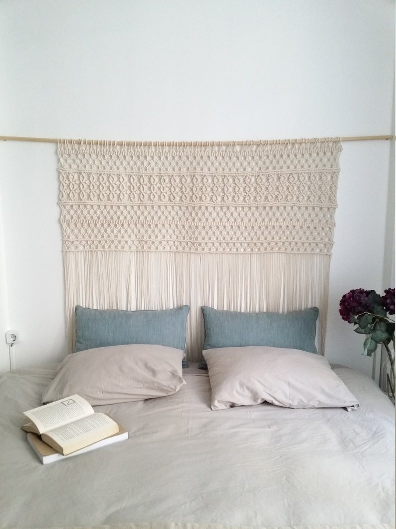 Macrame Wall Hanging King Headboard Bedroom Tapestry Etsy