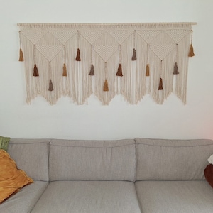 macrame headboard, wall art decoration, large wall hanging, Bohemian Home Decor tapestry, image 5