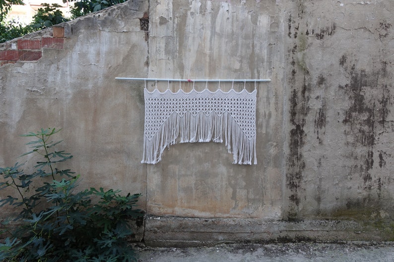 Macrame curtain wedding backdrop bohemian curtains boho Etsy