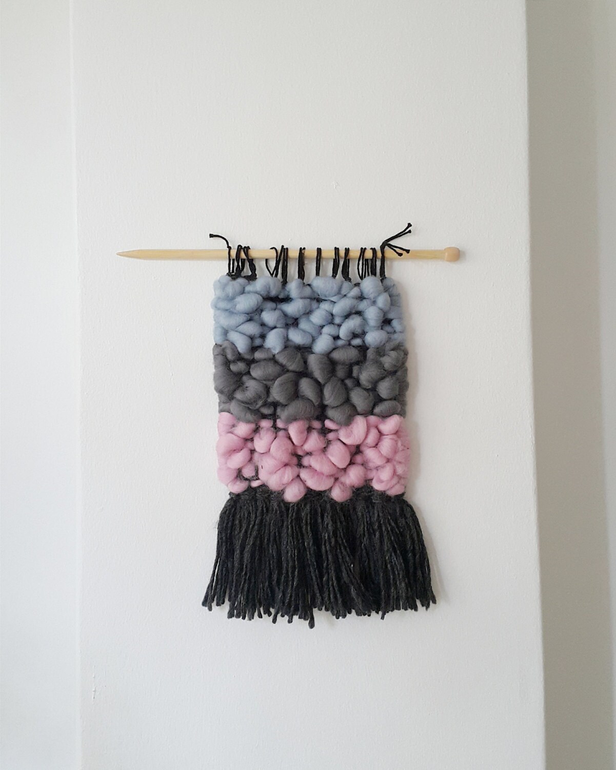 pink woven wall hanging tapestry nursery wall art nursery Etsy