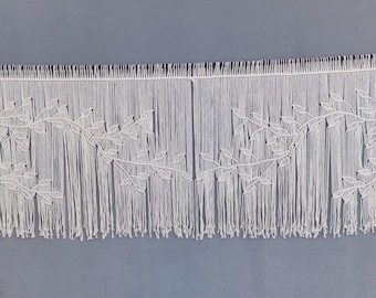 Set of 2 Leaves Macrame Valances, kitchen curtains, custom colors and sizes