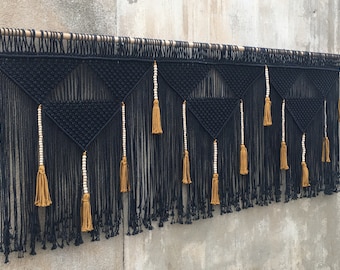 Masculine wall art for living room decor – Macrame hanging, Gift for Him