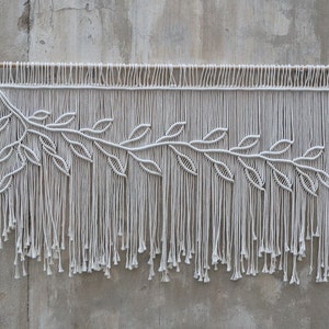 Leaf Macrame Wall Hanging: Large Boho Decor, 100% Cotton