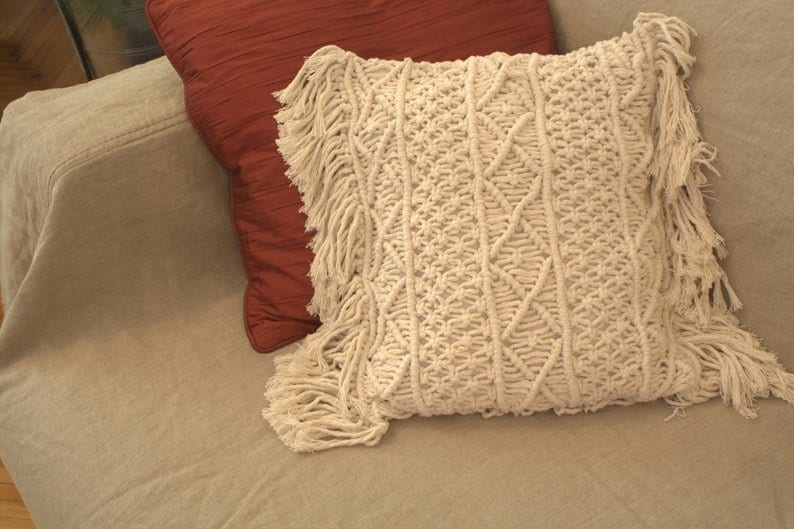 Macrame Pillow Case Macrame Pillow cover Etsy