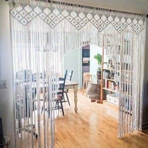 Macrame Doorway curtain, Room separator, Entryway hanging image 7