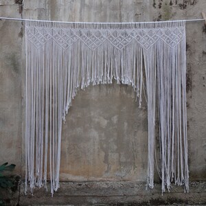 Macrame Doorway curtain, Room separator, Entryway hanging image 8