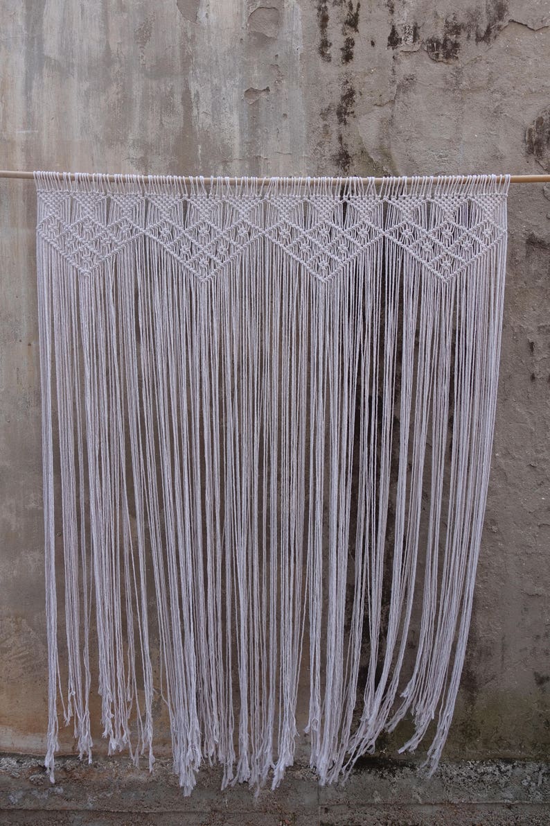 Large Macrame Wall Hanging Wedding Backdrop Macrame Curtain Etsy