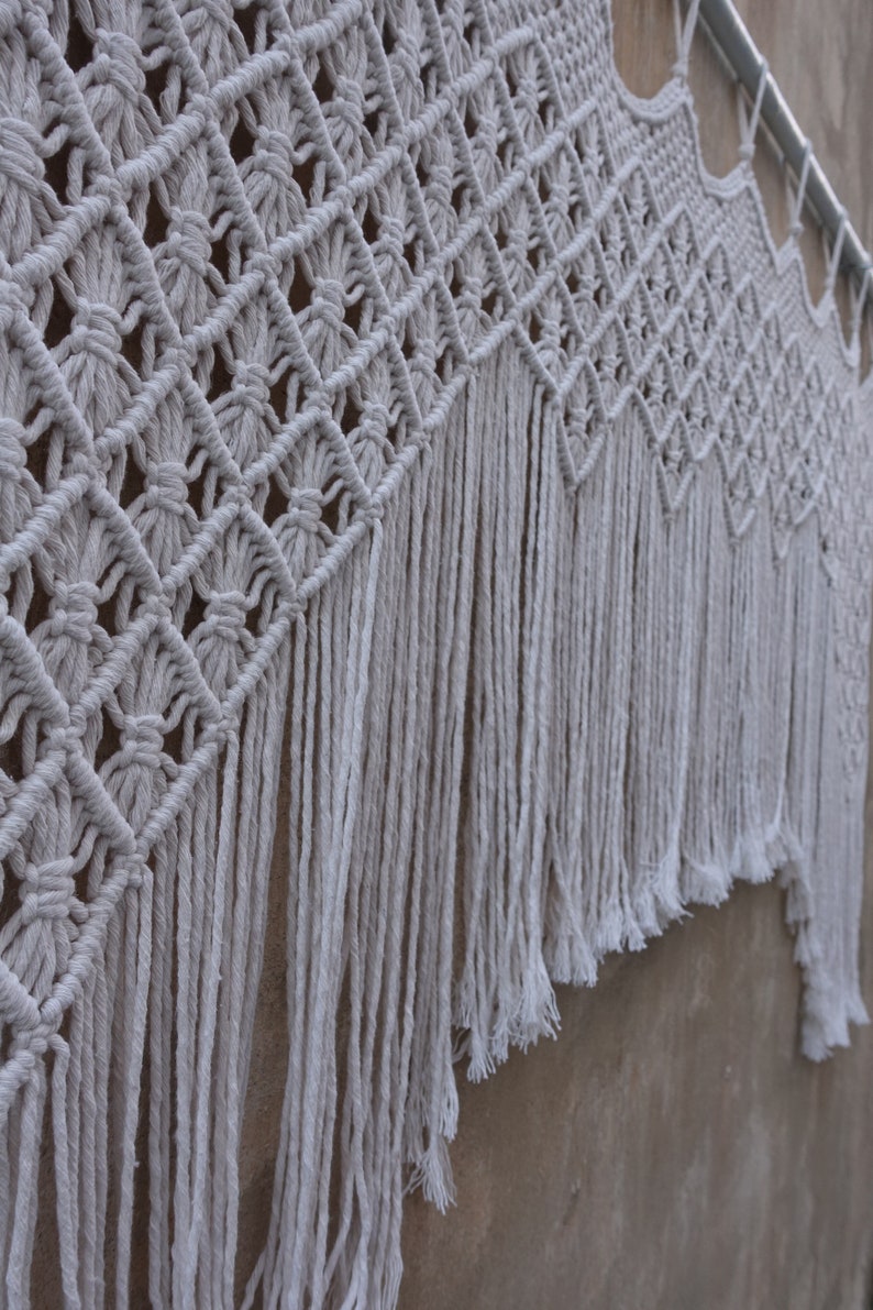 Macrame curtain wedding backdrop bohemian curtains boho Etsy