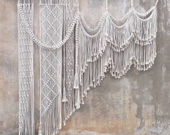 wedding decoration, Macrame Backdrop, Boho extra large wall hanging, eclectic bohemian wall decor
