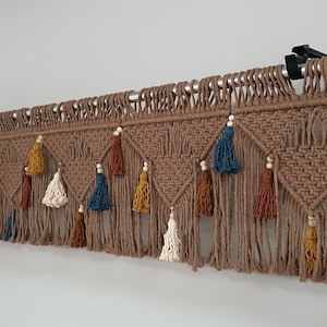 Macrame Valances, boho window curtain, wall hanging