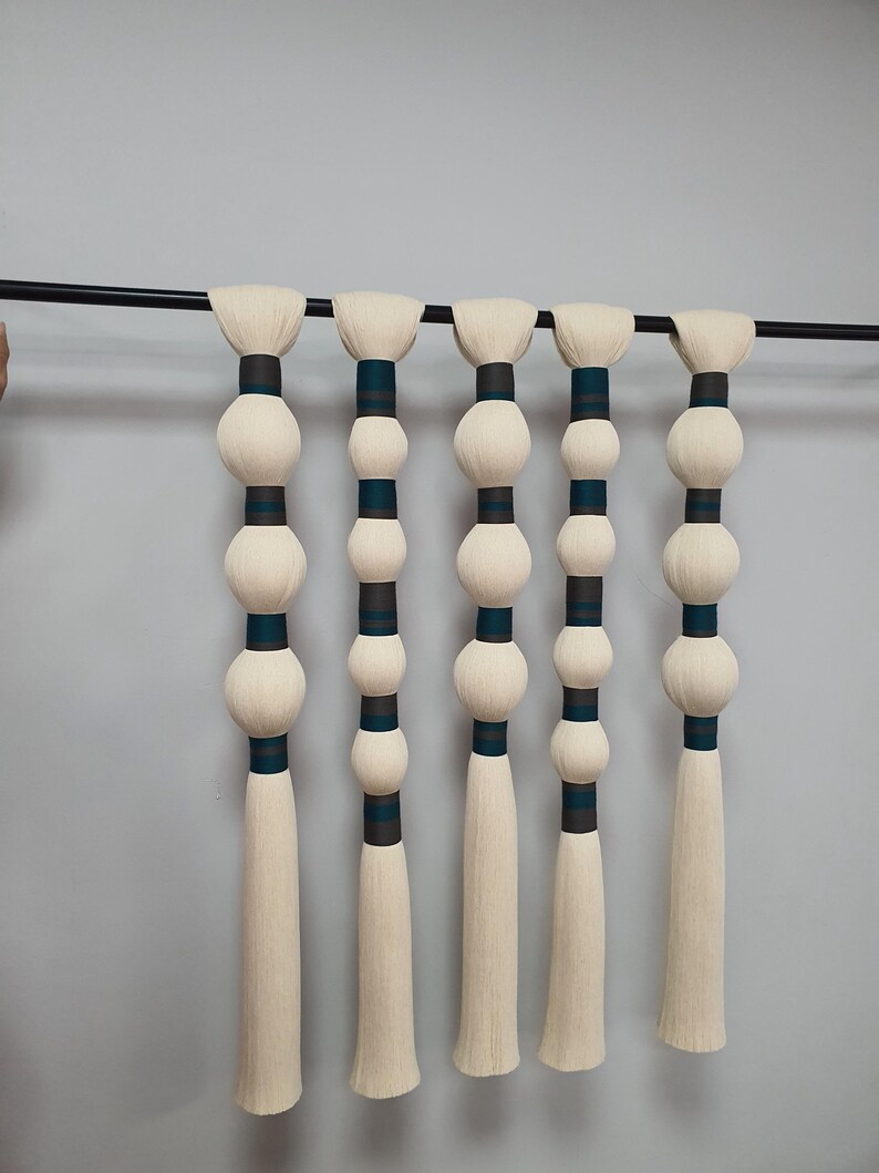 Mexican Macrame Wall Hanging, Fiber Wall Art, Textile Art, String